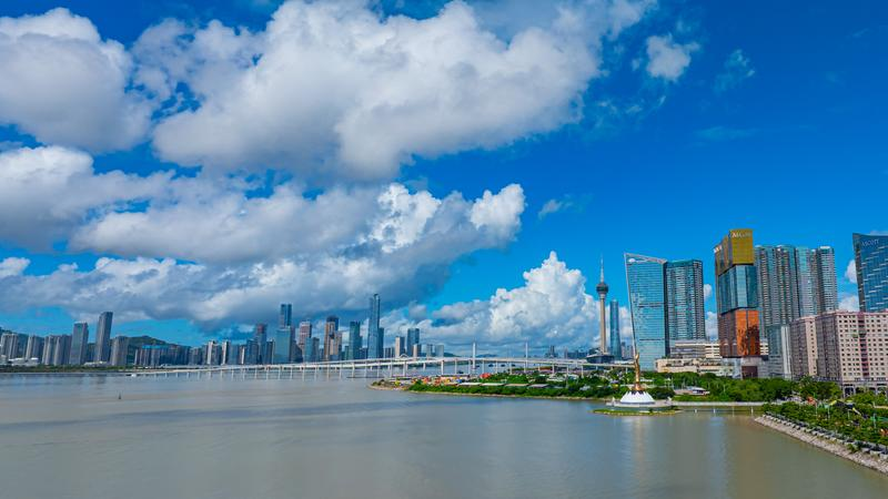 图为2024年7月6日拍摄的澳门风光（无人机照片）。 新华社发 张金加/摄