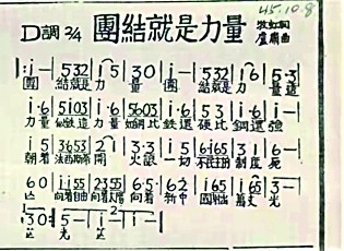 1945年10月,歌曲《团结就是力量》发表在《晋察冀日报》上。资料照片
